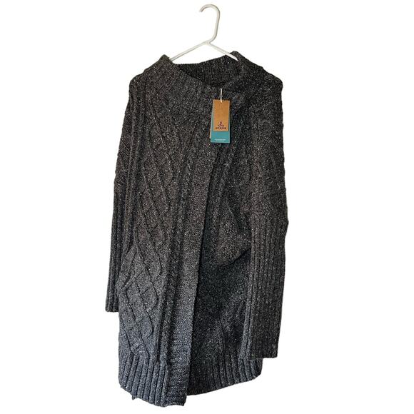 NWT prAna Delaney Duster Coal Sweater Women's Size M - Picture 3 of 9